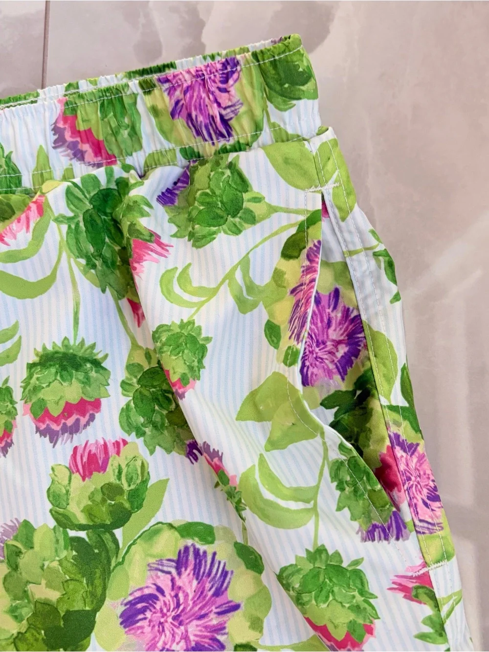 MOTT50 Men’s Swim Trunks Violetta Tropical Floral Board Short XL UPF50+ like new